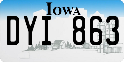 IA license plate DYI863