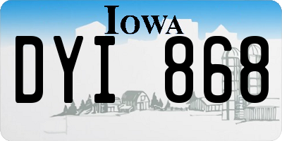 IA license plate DYI868