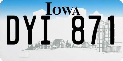 IA license plate DYI871