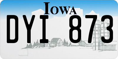 IA license plate DYI873