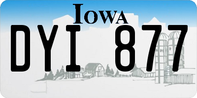 IA license plate DYI877