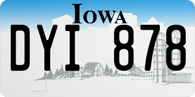 IA license plate DYI878