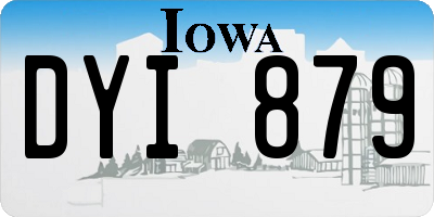 IA license plate DYI879