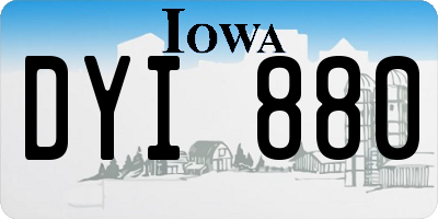 IA license plate DYI880