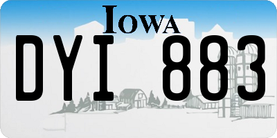 IA license plate DYI883