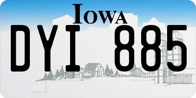 IA license plate DYI885