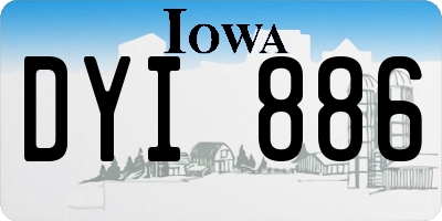 IA license plate DYI886