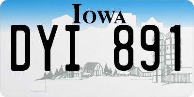 IA license plate DYI891
