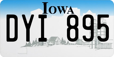IA license plate DYI895