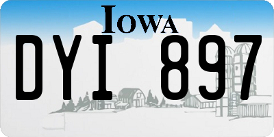 IA license plate DYI897