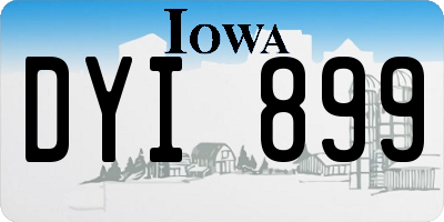 IA license plate DYI899