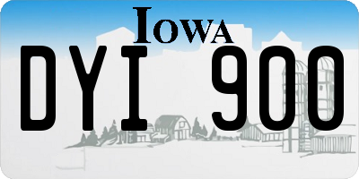 IA license plate DYI900