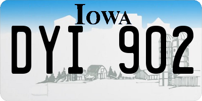 IA license plate DYI902