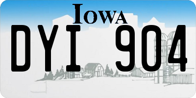 IA license plate DYI904