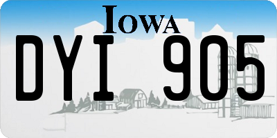 IA license plate DYI905