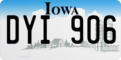IA license plate DYI906