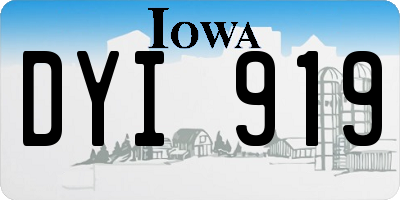 IA license plate DYI919