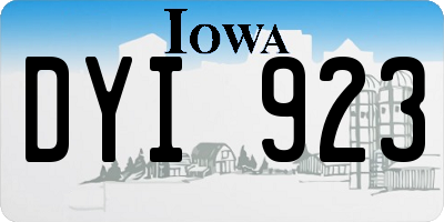 IA license plate DYI923