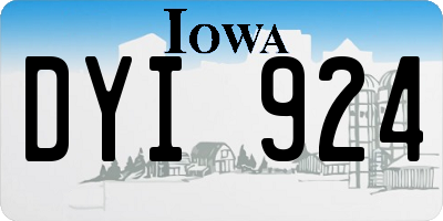 IA license plate DYI924