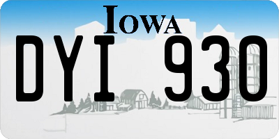 IA license plate DYI930