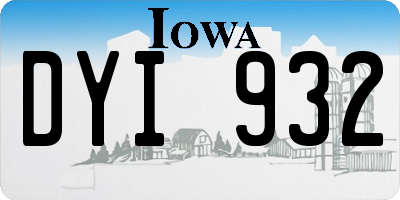 IA license plate DYI932