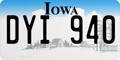 IA license plate DYI940