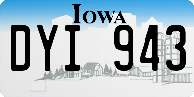 IA license plate DYI943