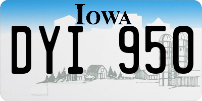 IA license plate DYI950