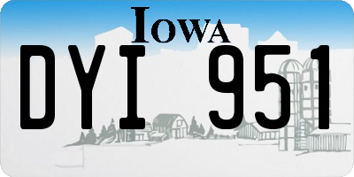 IA license plate DYI951