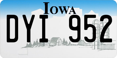 IA license plate DYI952