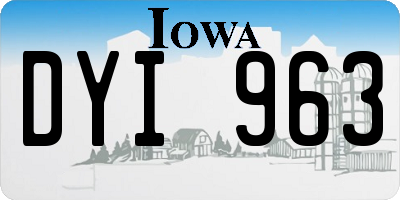 IA license plate DYI963