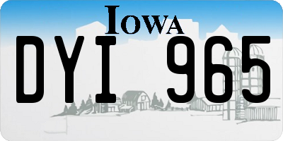 IA license plate DYI965