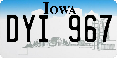 IA license plate DYI967