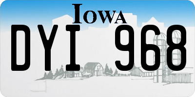 IA license plate DYI968