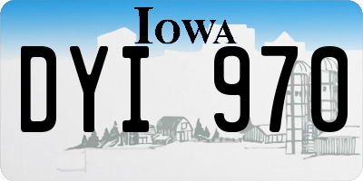 IA license plate DYI970