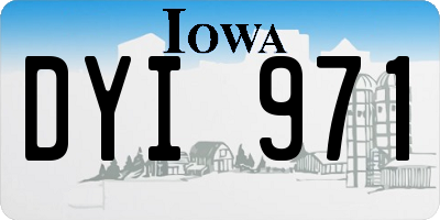 IA license plate DYI971