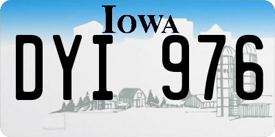IA license plate DYI976