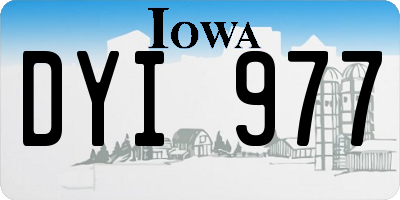 IA license plate DYI977