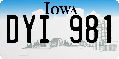 IA license plate DYI981