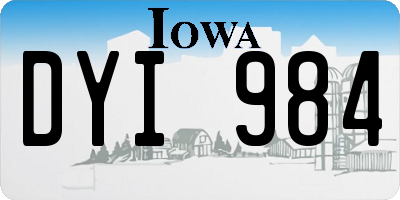 IA license plate DYI984