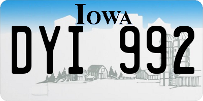 IA license plate DYI992