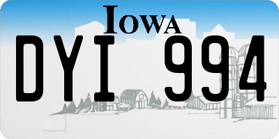 IA license plate DYI994