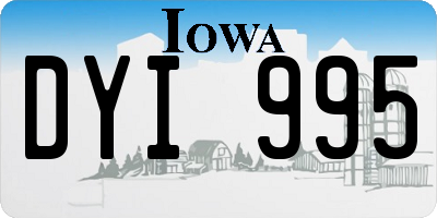 IA license plate DYI995