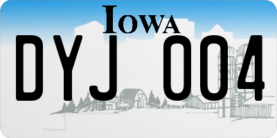 IA license plate DYJ004