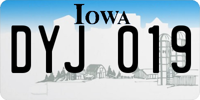 IA license plate DYJ019