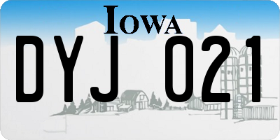 IA license plate DYJ021