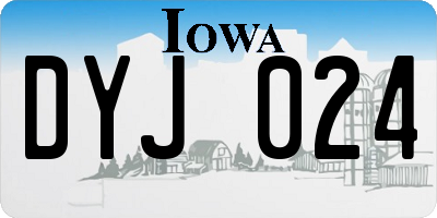 IA license plate DYJ024