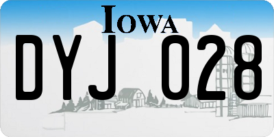 IA license plate DYJ028