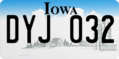 IA license plate DYJ032