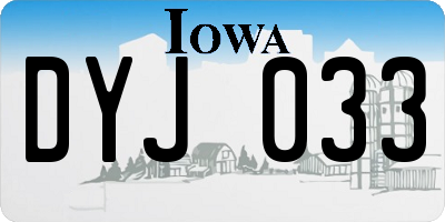 IA license plate DYJ033